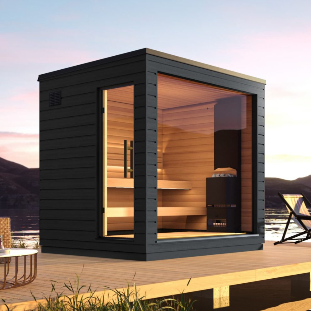 SaunaLife G6 5-Person Pre-Assembled Outdoor Sauna Cabin