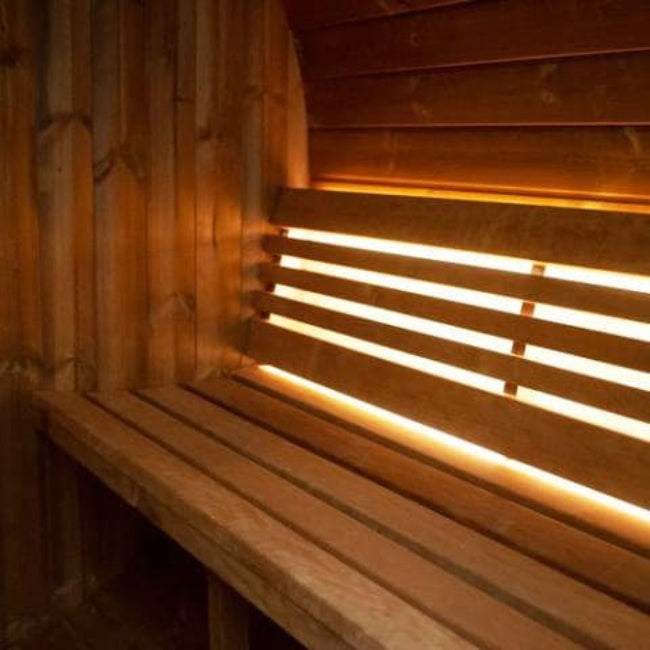 SaunaLife EE8G 4-Person Barrel Sauna | Ergo Elegance Series