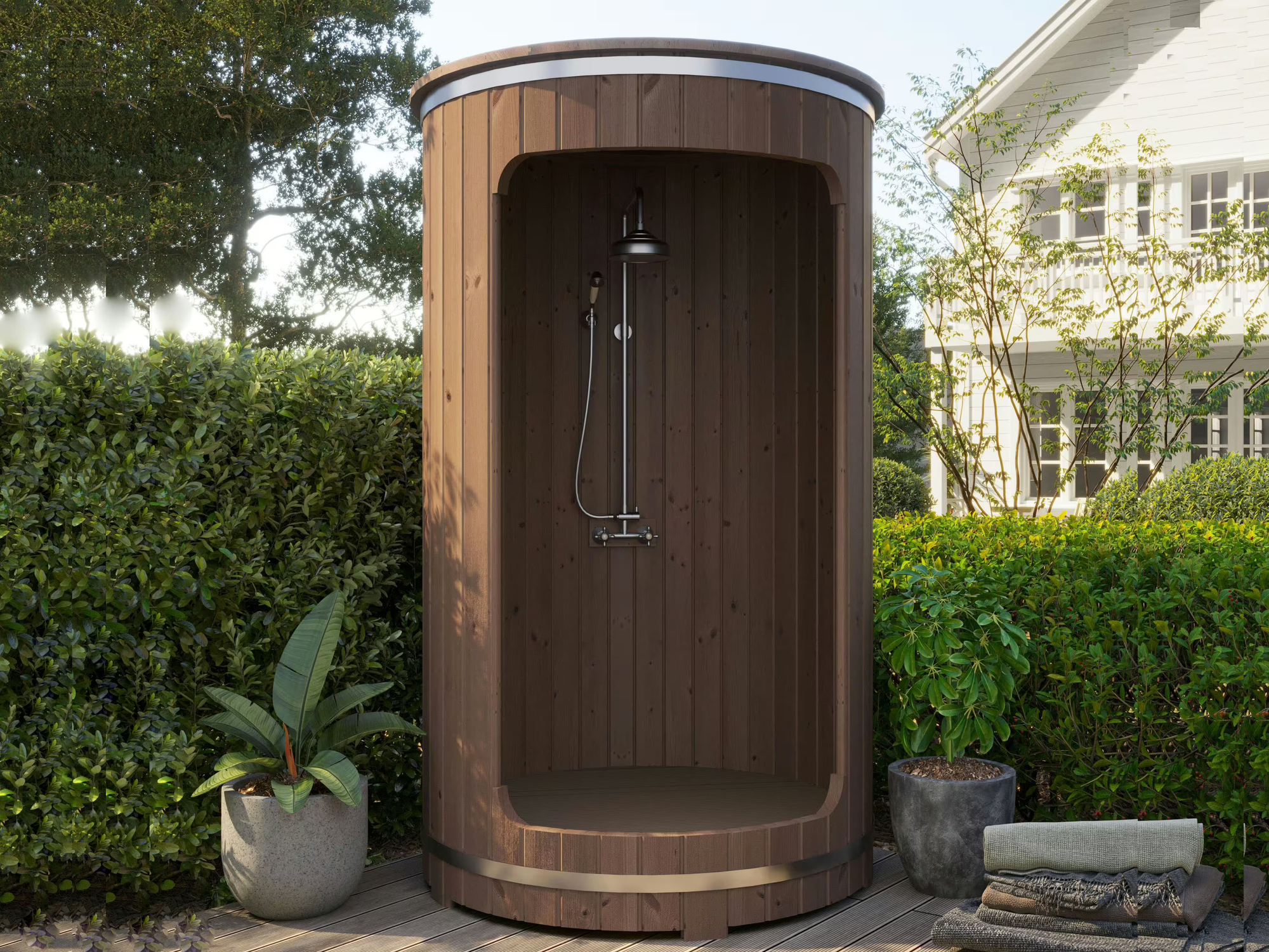 Saunalife R3 Outdoor Barrel Shower