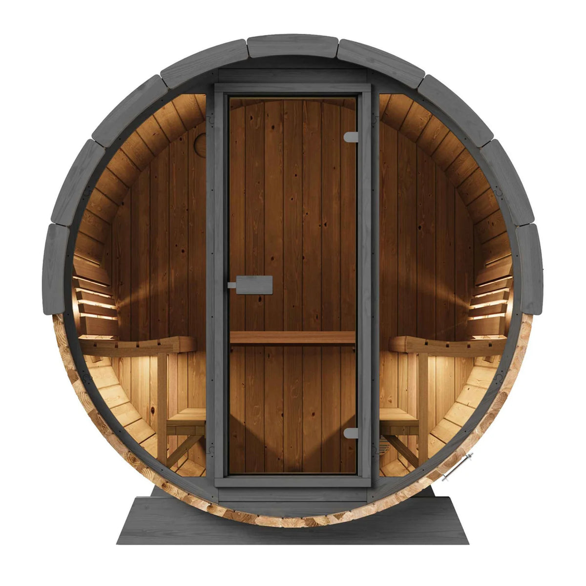 SaunaLife EE8G 4-Person Barrel Sauna | Ergo Elegance Series