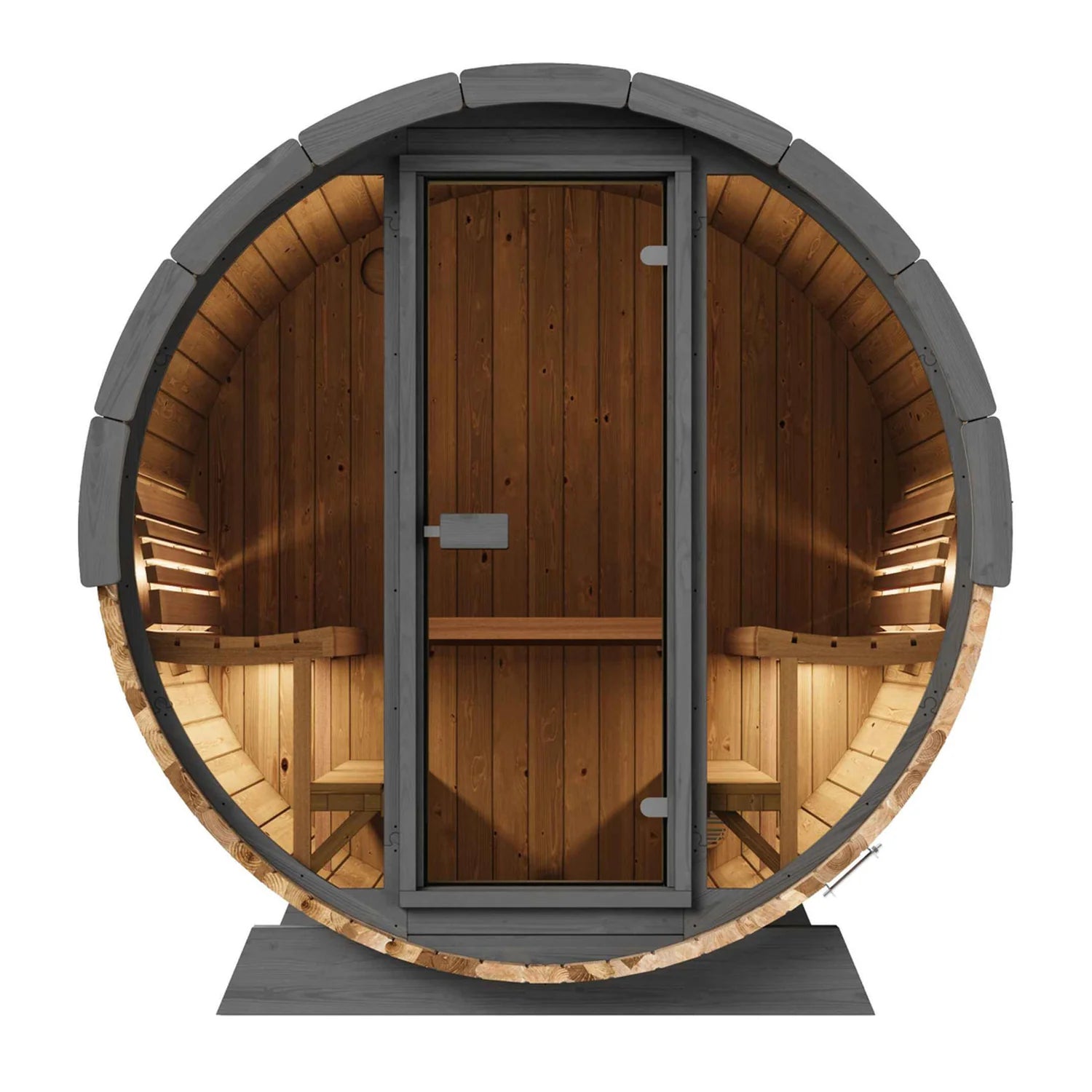 SaunaLife EE8G 4-Person Barrel Sauna | Ergo Elegance Series