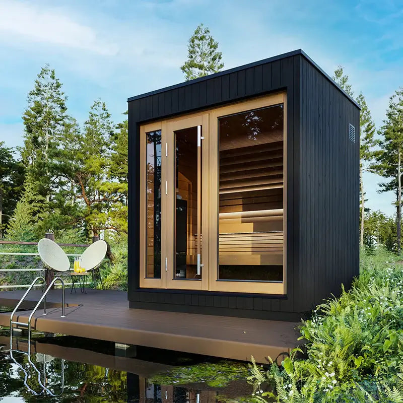 SaunaLife G7 6-Person Pre-Assembled Outdoor Sauna | Model G7/G7S