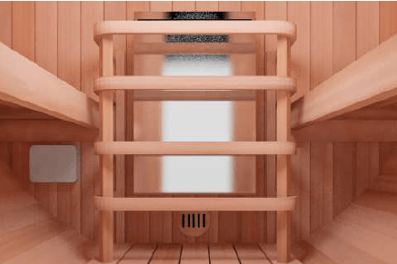 Scandia 2-8 Person Electric Barrel Sauna w/ Canopy, Electric Heater Included