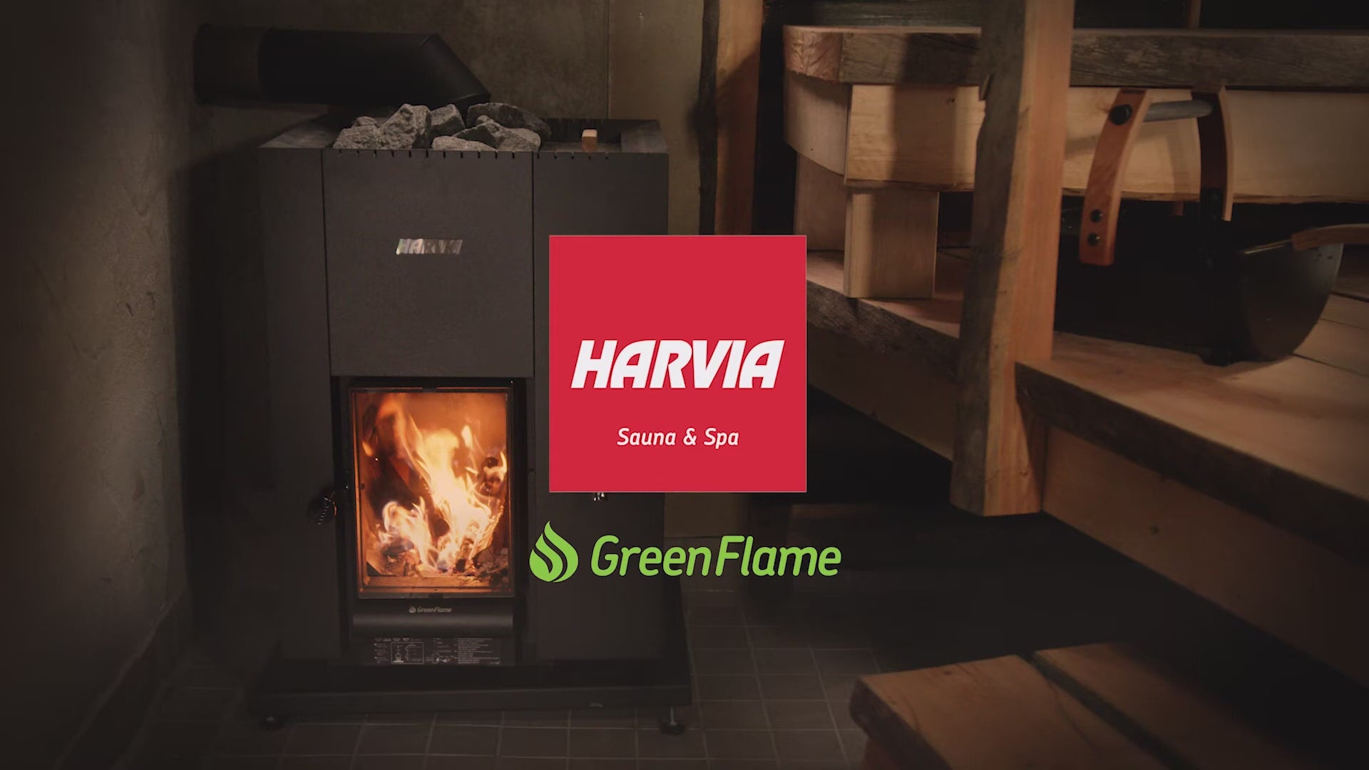 Harvia Linear 22 GreenFlame 15.7kW Wood Burning Sauna Stove