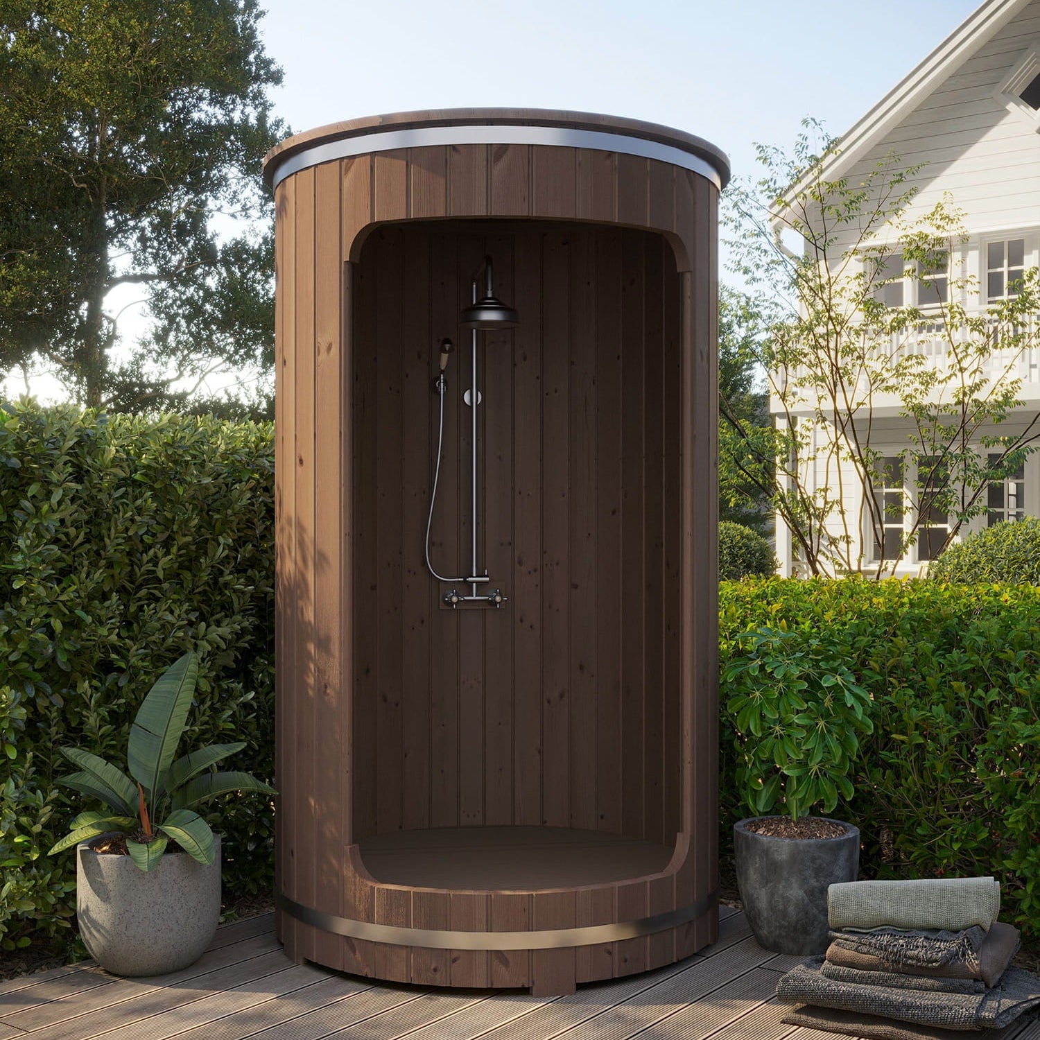 Saunalife R3 Outdoor Barrel Shower