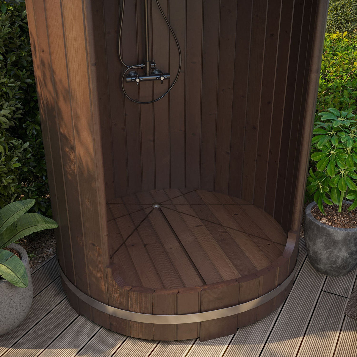 Saunalife R3 Outdoor Barrel Shower