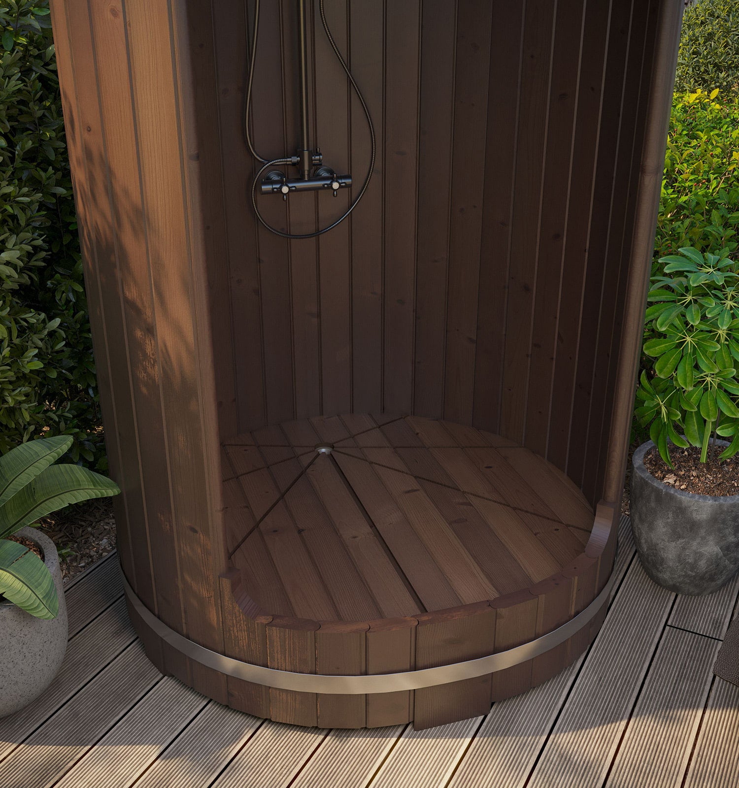 Saunalife R3 Outdoor Barrel Shower