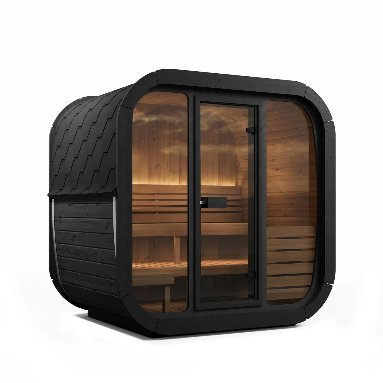 SaunaLife CL5G 4-Person Cube-Series Outdoor Sauna Kit