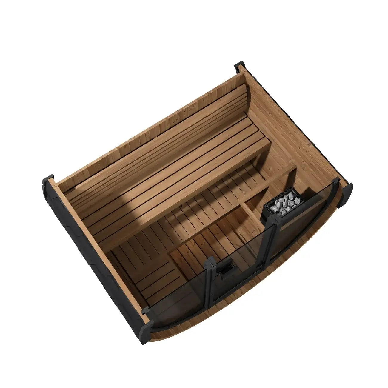 SaunaLife EE6G 4-Person Barrel Sauna | Ergo Elegance Series