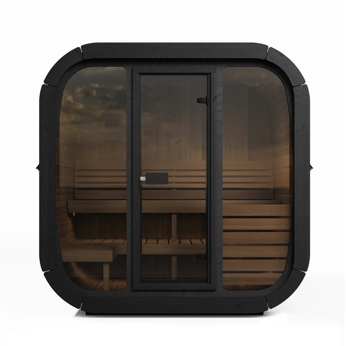 SaunaLife CL5G 4-Person Cube-Series Outdoor Sauna Kit
