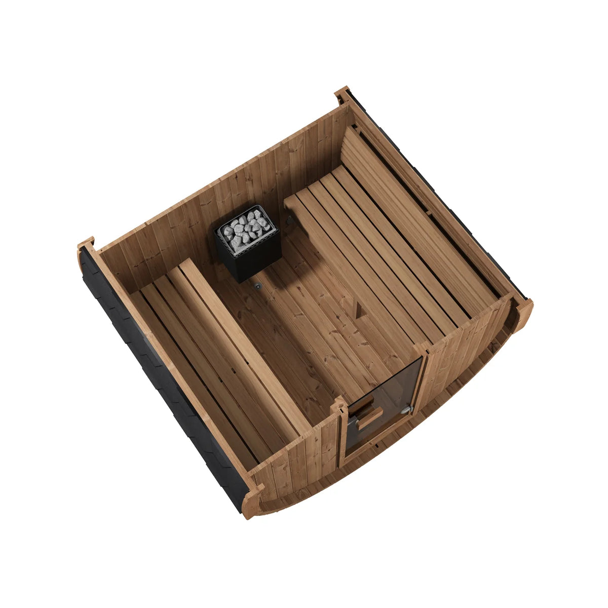 SaunaLife E7 4-Person Barrel Sauna | Ergo Model E7