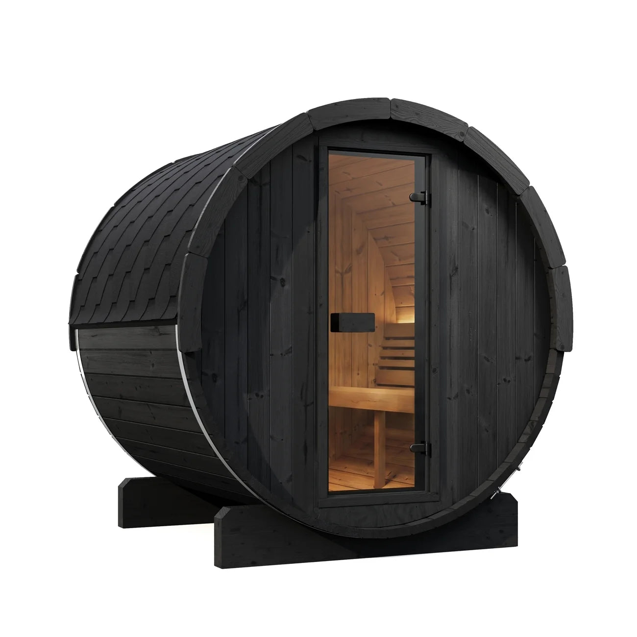 SaunaLife E7 4-Person Barrel Sauna | Ergo Model E7