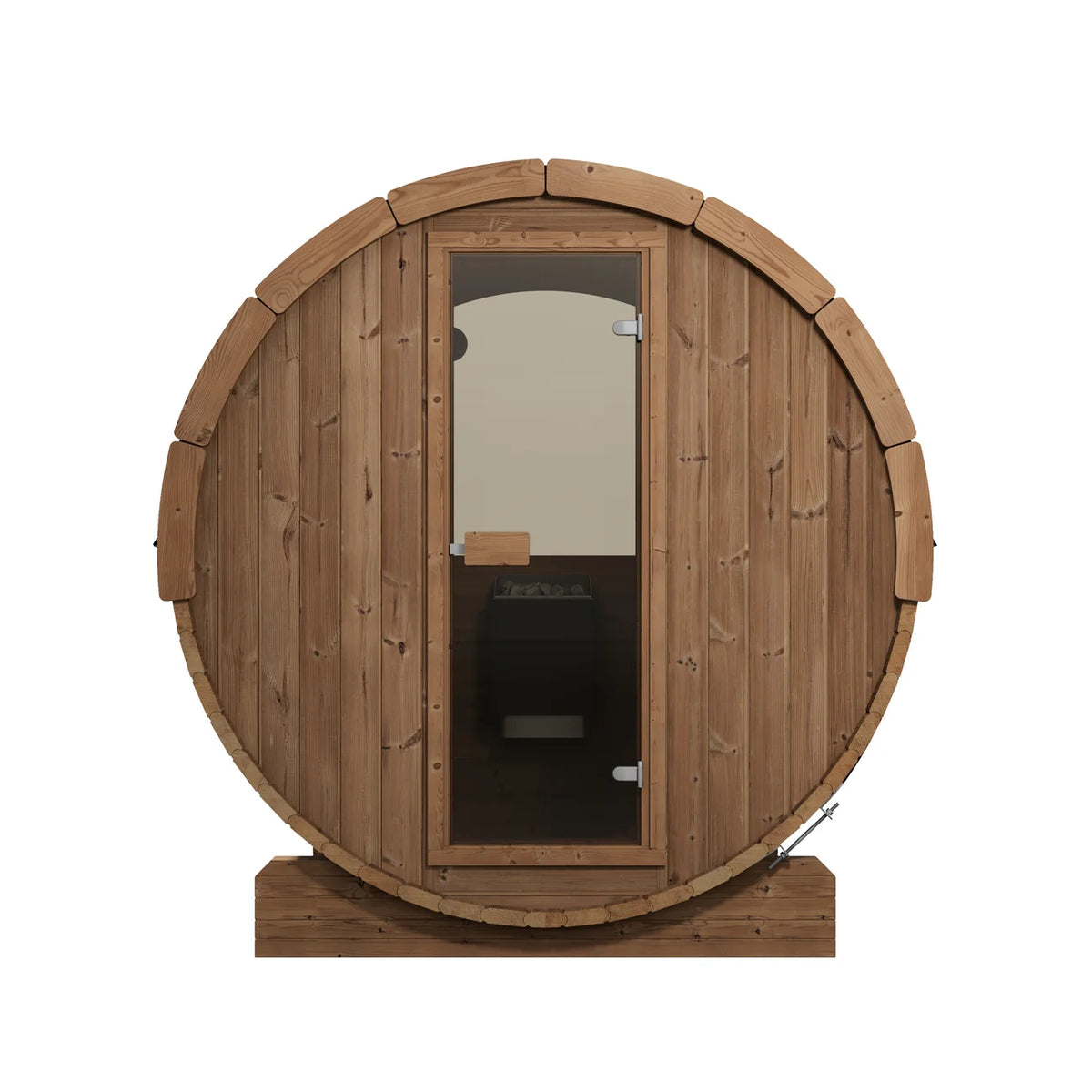 SaunaLife E7W 4-Person Barrel Sauna w/ Rear Window | Ergo Model E7W