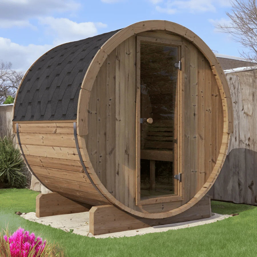 SaunaLife E6 2-4 Person Barrel Sauna | Ergo Models E6/ E6W