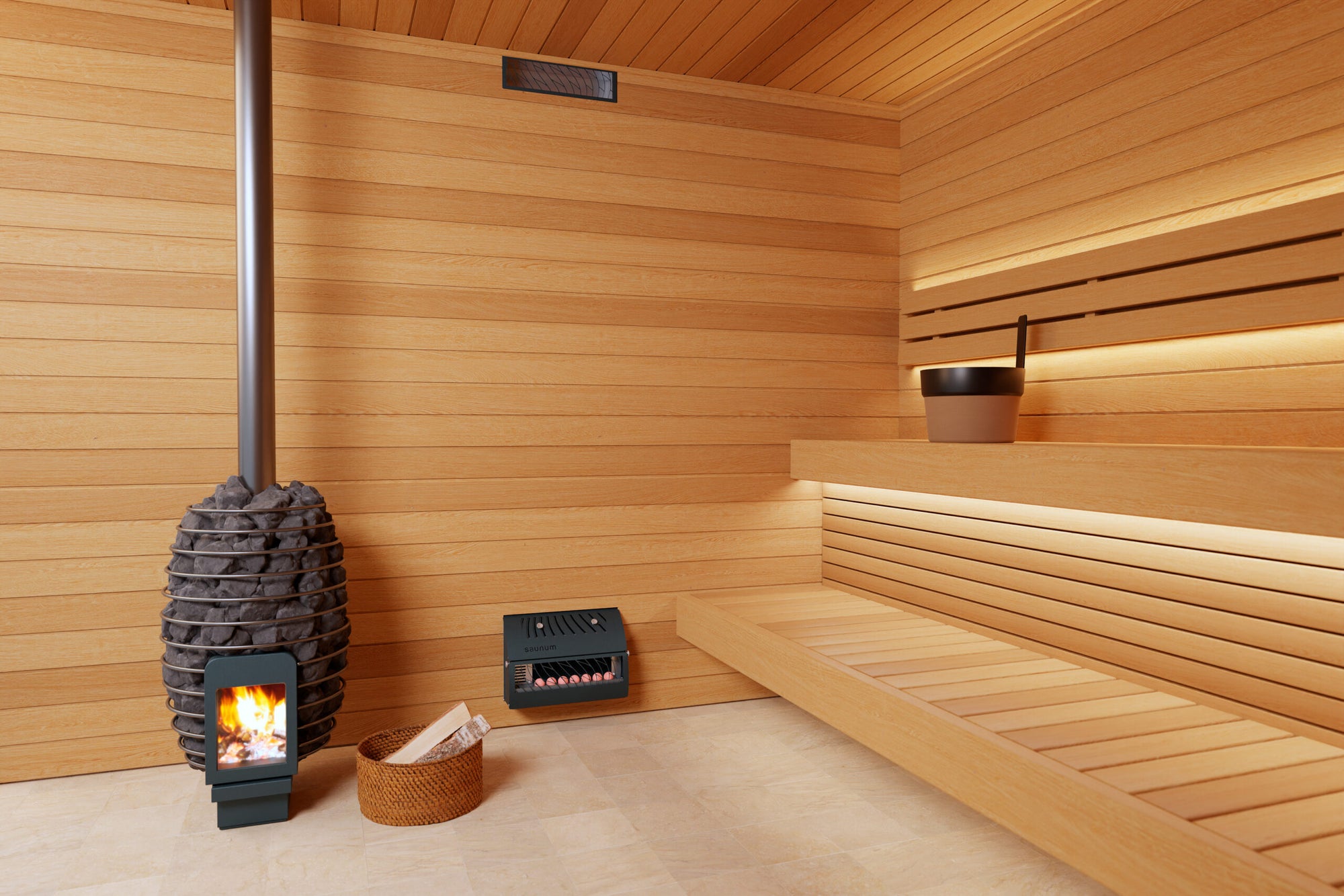 Saunum Sauna Temp & Steam Equalizer In-Wall | AirSolo Wall