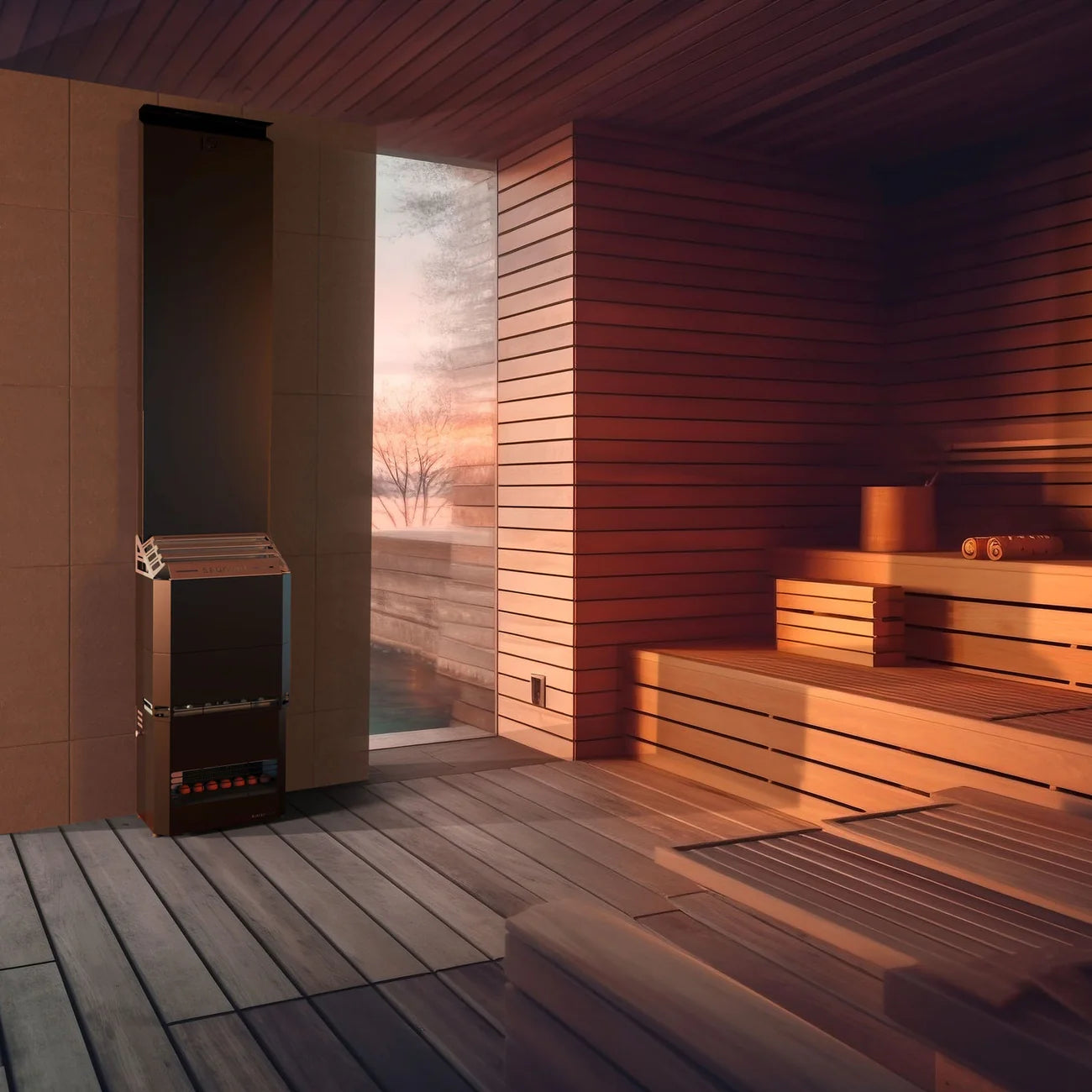 Saunum Electric Sauna Heater w/Climate Equalizer 4.8kW | AIR 5