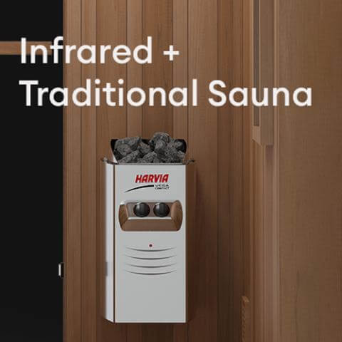 Finnmark Designs Trinity 2-Person Infrared & Traditional Steam Combo Sauna | FD-4