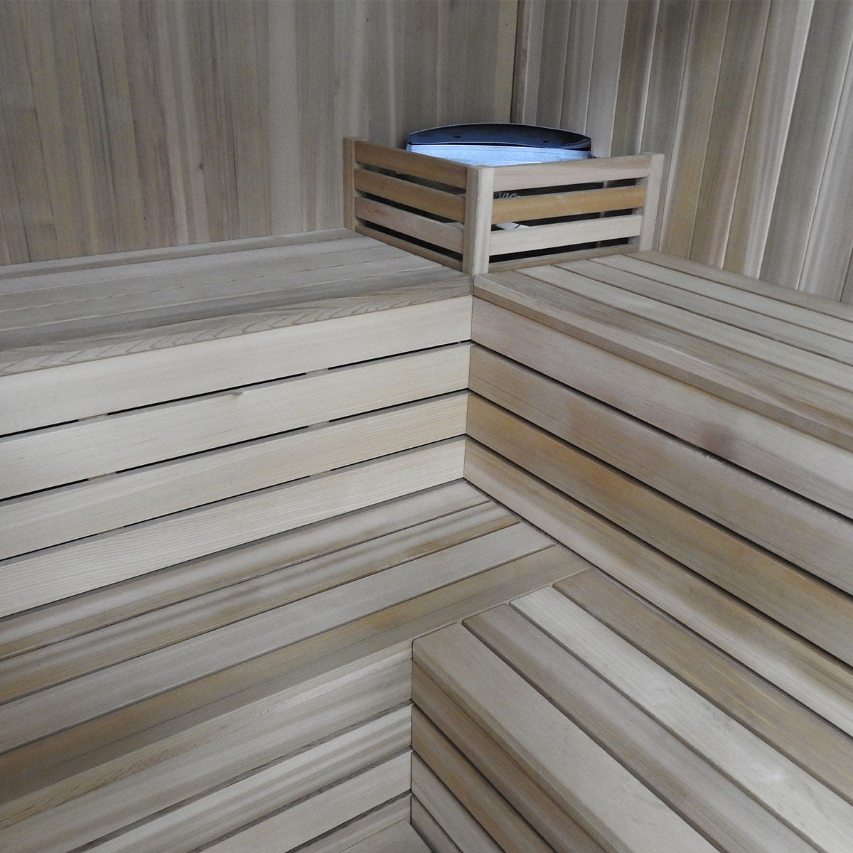 Insignia Traditional Outdoor 4-Person Sauna 2m x 2m w/ Bluetooth Speakers